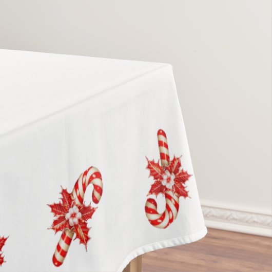 Nappe de Noël, Cane à sucre rouge et blanc (In Situ)