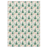 Nappe de Noël classique arbres dorés et verts (Devant)