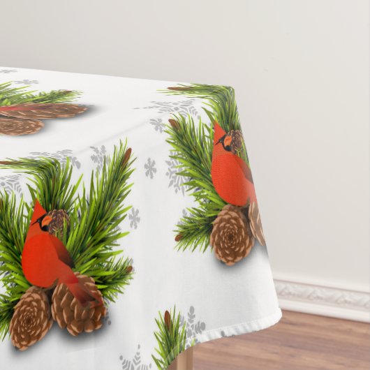 Nappe de Noël de cardinal oiseau chanteur (In Situ)