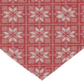 Nappe de Noël en jacquard rouge (Angle)