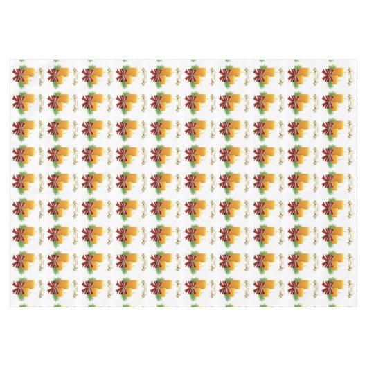 Nappe de Noël, Joyeuses fêtes (Devant (Horizontal))