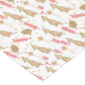 Nappe de Noël, Joyeux Arbres d'or de Noël (Angle)