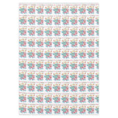 Nappe de Noël Joyeux, Cochon Rose  (Devant)