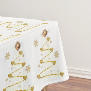 Nappe de Noël, Joyeux Noël, Ange