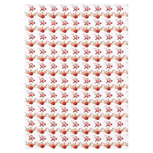 Nappe de Noël, Joyeux Noël, Bowling (Devant)