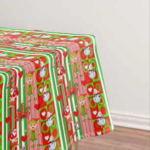 Nappe de Noël, Joyeux Noël, Elfe
