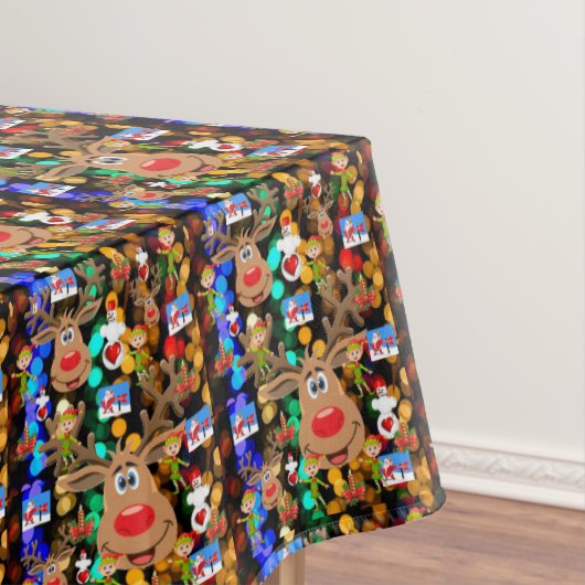 Nappe de Noël, Joyeux Noël, Elfe (In Situ)