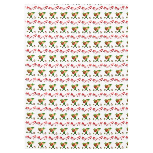 Nappe de Noël, Joyeux Noël, Elfe (Devant)