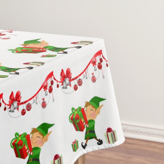 Nappe de Noël, Joyeux Noël, Elfe (In Situ)