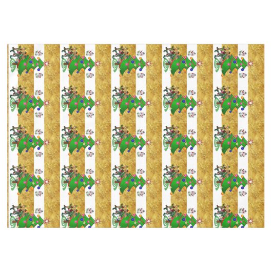 Nappe de Noël, Joyeux Noël, Elfe Snowman (Devant (Horizontal))