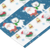 Nappe de Noël, Joyeux Noël, Ours de Père Noël (Angle)