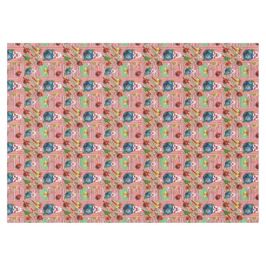 Nappe de Noël, Joyeux Noël, Ours en peluche (Devant (Horizontal))