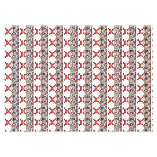 Nappe de Noël, Joyeux Noël, Père Noël (Devant (Horizontal))