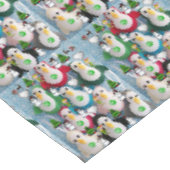 Nappe de Noël, Joyeux Noël, Pingouin (Angle)
