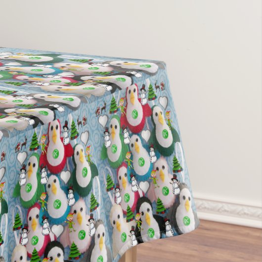 Nappe de Noël, Joyeux Noël, Pingouin (In Situ)