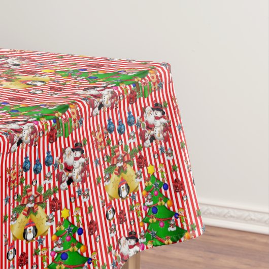 Nappe de Noël, Joyeux Noël, Pingouin (In Situ)