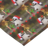 Nappe de Noël, Joyeux Noël, Pingouin (Angle)