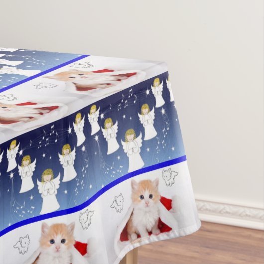 Nappe de Noël, Joyeux NoëlAnge Kitten (In Situ)