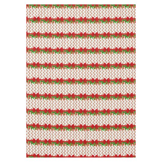 Nappe de Noël, Joyeux Père Noël Stripe (Devant)