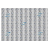 Nappe de Noël, Merry Blue Silver Snowman (Devant (Horizontal))