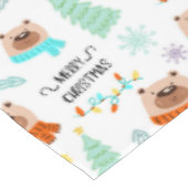 Nappe de Noël Ours Souriant (Angle)