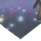 Nappe de Noël Père Noël avec Rennes Amusantes (Angle)