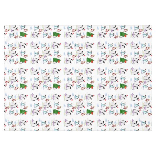 Nappe de Noël, Père Noël, Snowman, Pingouin (Devant (Horizontal))
