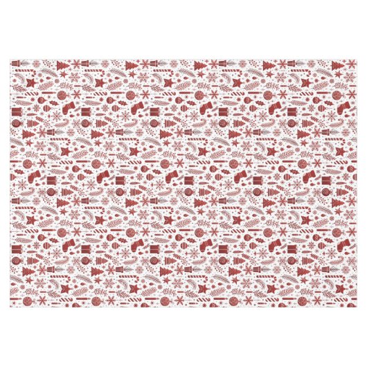 Nappe de Noël rouge blanc (Devant (Horizontal))
