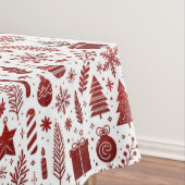 Nappe de Noël rouge blanc (In Situ)
