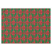 Nappe de Noël, Rouge Bow Green (Devant (Horizontal))