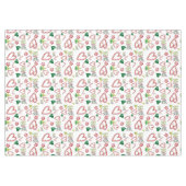 Nappe de Noël, Sucres de canne de menthe poivrée N (Devant (Horizontal))