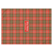 Nappe de Noël tendance rouge vert monogramme Art (Devant (Horizontal))