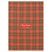 Nappe de Noël tendance rouge vert monogramme Art (Devant)