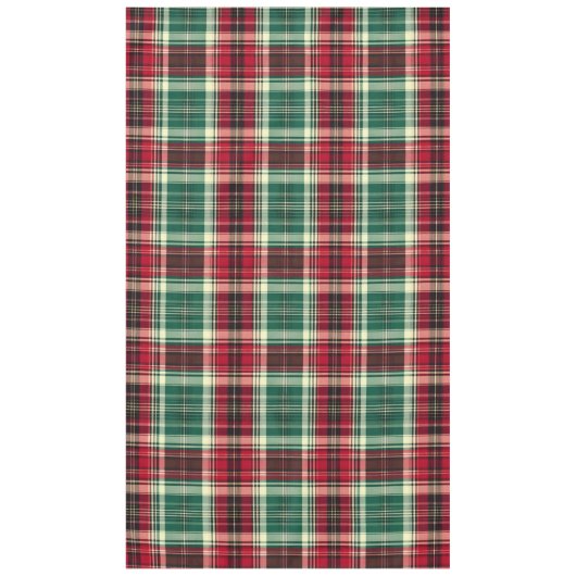 Nappe de Noël traditionnelle à tartan  (Devant)