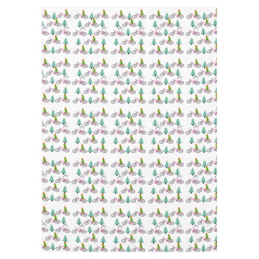 Nappe de Noël, Vélos Snowman Trees (Devant)