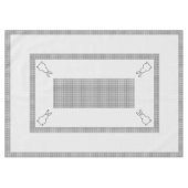 Nappe de Pâques 60x84", à damiers, points, lapin (Devant (Horizontal))