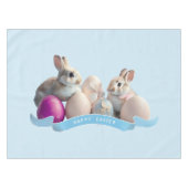 Nappe de Pâques Deux Lapins & Œufs de Pâques (Devant (Horizontal))