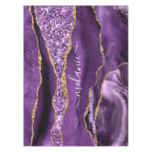 Nappe de Parties scintillant en or violet avec nom (Devant)
