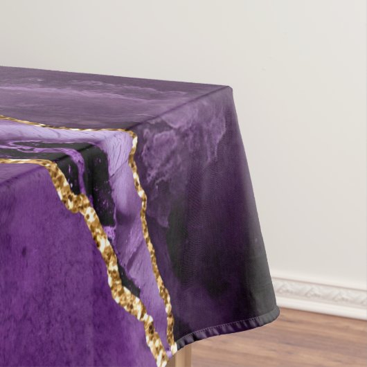 Nappe de Parties scintillant en or violet avec nom (In Situ)