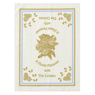 Nappe de Pessah "Drapeau de séder personnalisé"