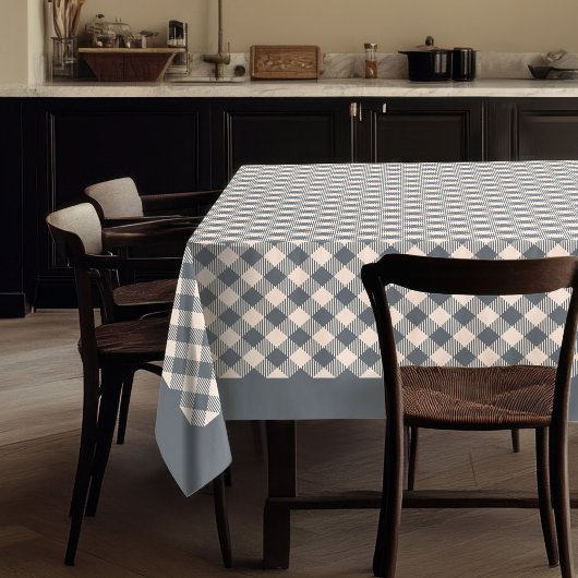 Nappe de plaid gris et de pêche pour les repas spé