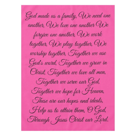 Nappe de prière familiale (Devant)