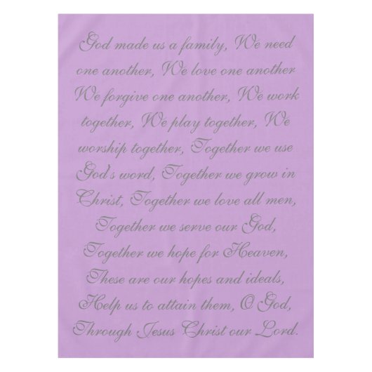 Nappe de prière familiale (Devant)