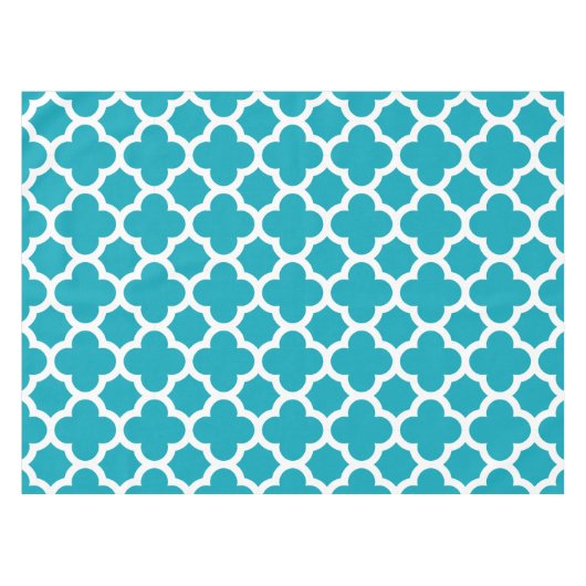 Nappe de Quatrefoil bleu Aqua (Devant (Horizontal))