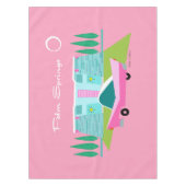 Nappe de Ressorts de palme rose rétro (Devant)