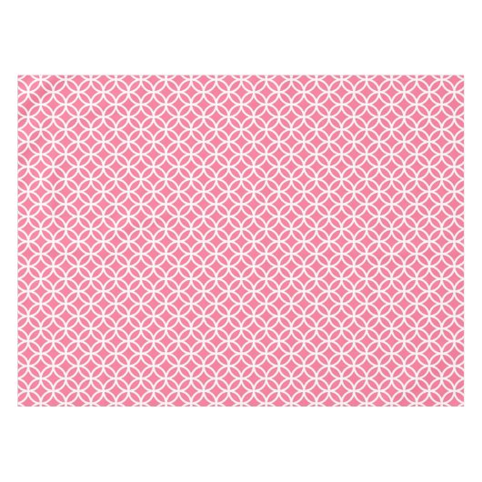 Nappe de rose et blanche de liaison de cercles (Devant (Horizontal))