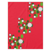 Nappe de rouge de bulles et d'étoiles de Noël (Devant)