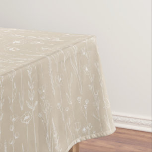 Nappe de salle Taupe Fleur Sauvage pour Baby Showe