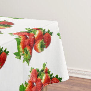 Nappe de style campagnard à motif fraise