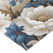 Nappe de table à manger florale bleu ivoire blanc (Angle)